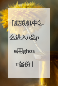 虚拟机中怎么进入u盘pe用ghost备份