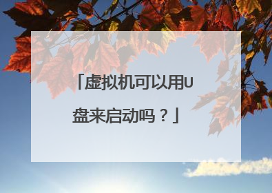 虚拟机可以用U盘来启动吗?