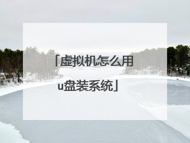 虚拟机怎么用u盘装系统