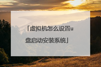 虚拟机怎么设置u盘启动安装系统