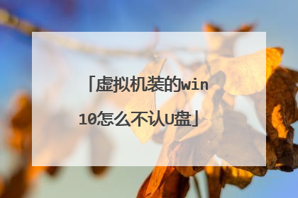 虚拟机装的win10怎么不认U盘