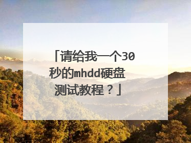 请给我一个30秒的mhdd硬盘测试教程?
