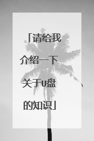 请给我介绍一下关于U盘的知识