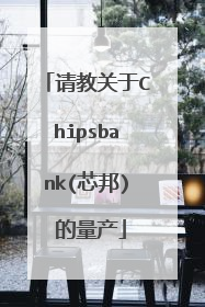 请教关于Chipsbank(芯邦) 的量产
