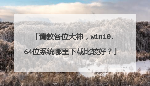请教各位大神,win10.64位系统哪里下载比较好?