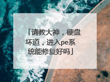 请教大神,硬盘坏道,进入pe系统能修复好吗