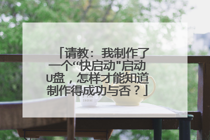请教: 我制作了一个“快启动