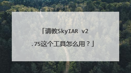 请教SkyIAR v2.75这个工具怎么用?