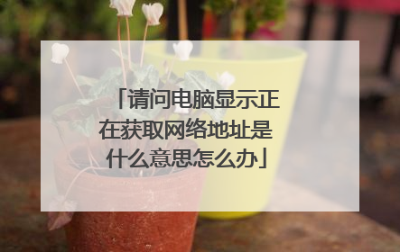 请问电脑显示正在获取网络地址是什么意思怎么办