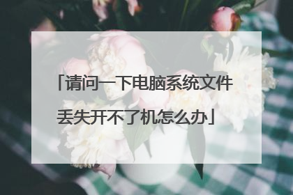 请问一下电脑系统文件丢失开不了机怎么办