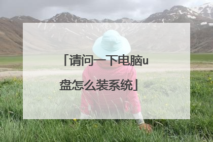 请问一下电脑u盘怎么装系统