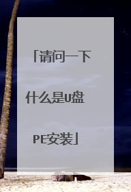 请问一下什么是U盘PE安装