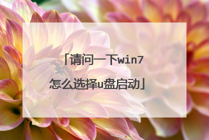 请问一下win7怎么选择u盘启动