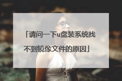请问一下u盘装系统找不到镜像文件的原因