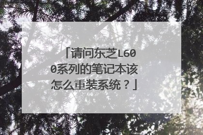 请问东芝L600系列的笔记本该怎么重装系统？