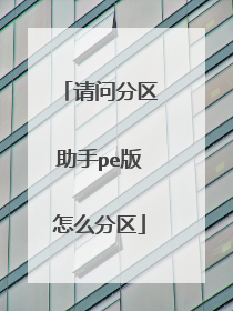 请问分区助手pe版怎么分区