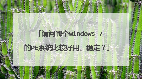 请问哪个Windows 7的PE系统比较好用、稳定？