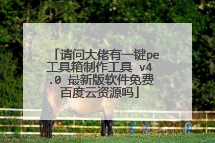 请问大佬有一键pe工具箱制作工具 v4.0 最新版软件免费百度云资源吗