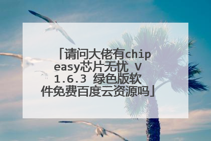 请问大佬有chipeasy芯片无忧 V1.6.3 绿色版软件免费百度云资源吗