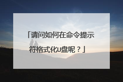 请问如何在命令提示符格式化U盘呢?