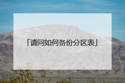 请问如何备份分区表