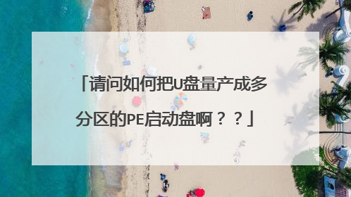 请问如何把U盘量产成多分区的PE启动盘啊？？
