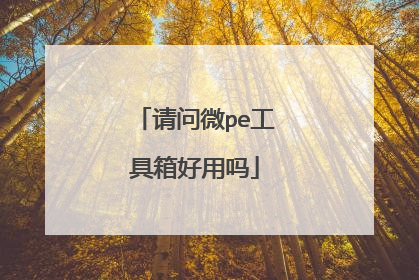 请问微pe工具箱好用吗