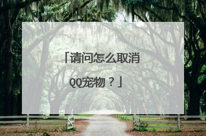 请问怎么取消QQ宠物?