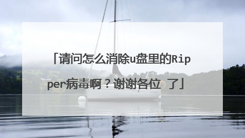 请问怎么消除u盘里的Ripper病毒啊?谢谢各位 了