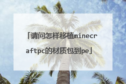 请问怎样移植minecraftpc的材质包到pe