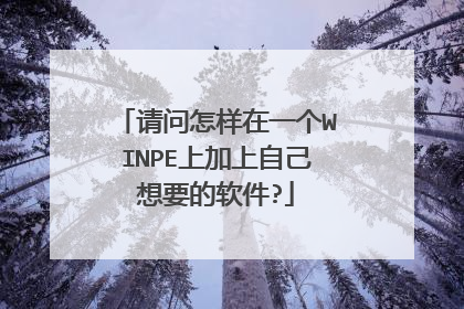 请问怎样在一个WINPE上加上自己想要的软件?
