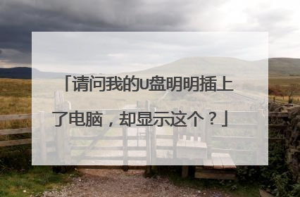 请问我的U盘明明插上了电脑,却显示这个?