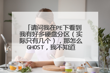 请问我在PE下看到我有好多硬盘分区（实际只有几个），那怎么GHOST，我不知道到底哪几个是系统盘