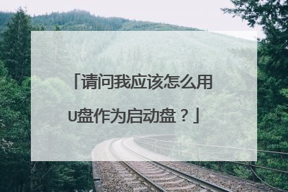 请问我应该怎么用U盘作为启动盘?