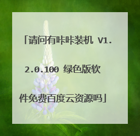 请问有咔咔装机 V1.2.0.100 绿色版软件免费百度云资源吗