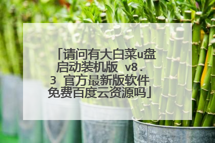请问有大白菜u盘启动装机版 v8.3 官方最新版软件免费百度云资源吗