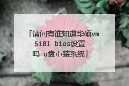 请问有谁知道华硕vm510l bios设置吗 u盘重装系统