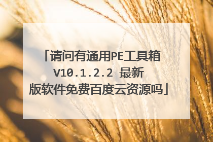 请问有通用PE工具箱 V10.1.2.2 最新版软件免费百度云资源吗