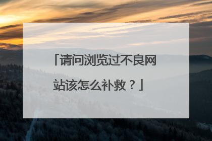 请问浏览过不良网站该怎么补救?