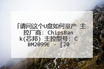 请问这个U盘如何量产 主控厂商: ChipsBank(芯邦) 主控型号: CBM2099E - [2019-11-11]？