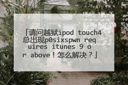 请问越狱ipod touch4总出现p0sixspwn requires itunes 9 or above!怎么解决?
