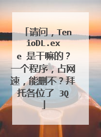 请问,TenioDL.exe 是干嘛的?一个程序,占网速,能删不?拜托各位了 3Q