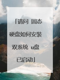 请问 固态硬盘如何安装双系统 u盘已启动