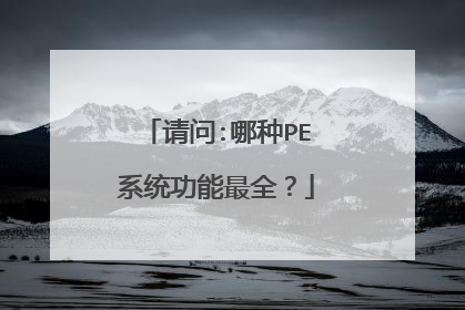请问:哪种PE系统功能最全？