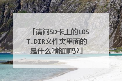 请问SD卡上的LOST.DIR文件夹里面的是什么?能删吗?