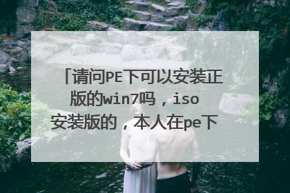 请问PE下可以安装正版的win7吗,iso安装版的,本人在pe下加载虚拟光驱安装失败