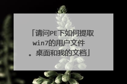 请问PE下如何提取win7的用户文件 。桌面和我的文档