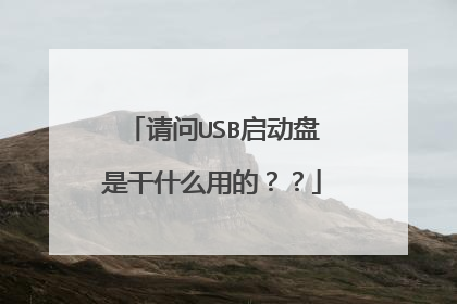 请问USB启动盘是干什么用的??