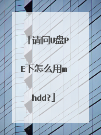 请问U盘PE下怎么用mhdd?