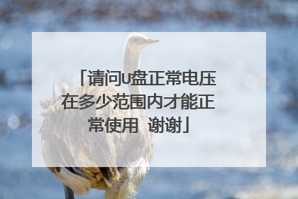 请问U盘正常电压在多少范围内才能正常使用 谢谢